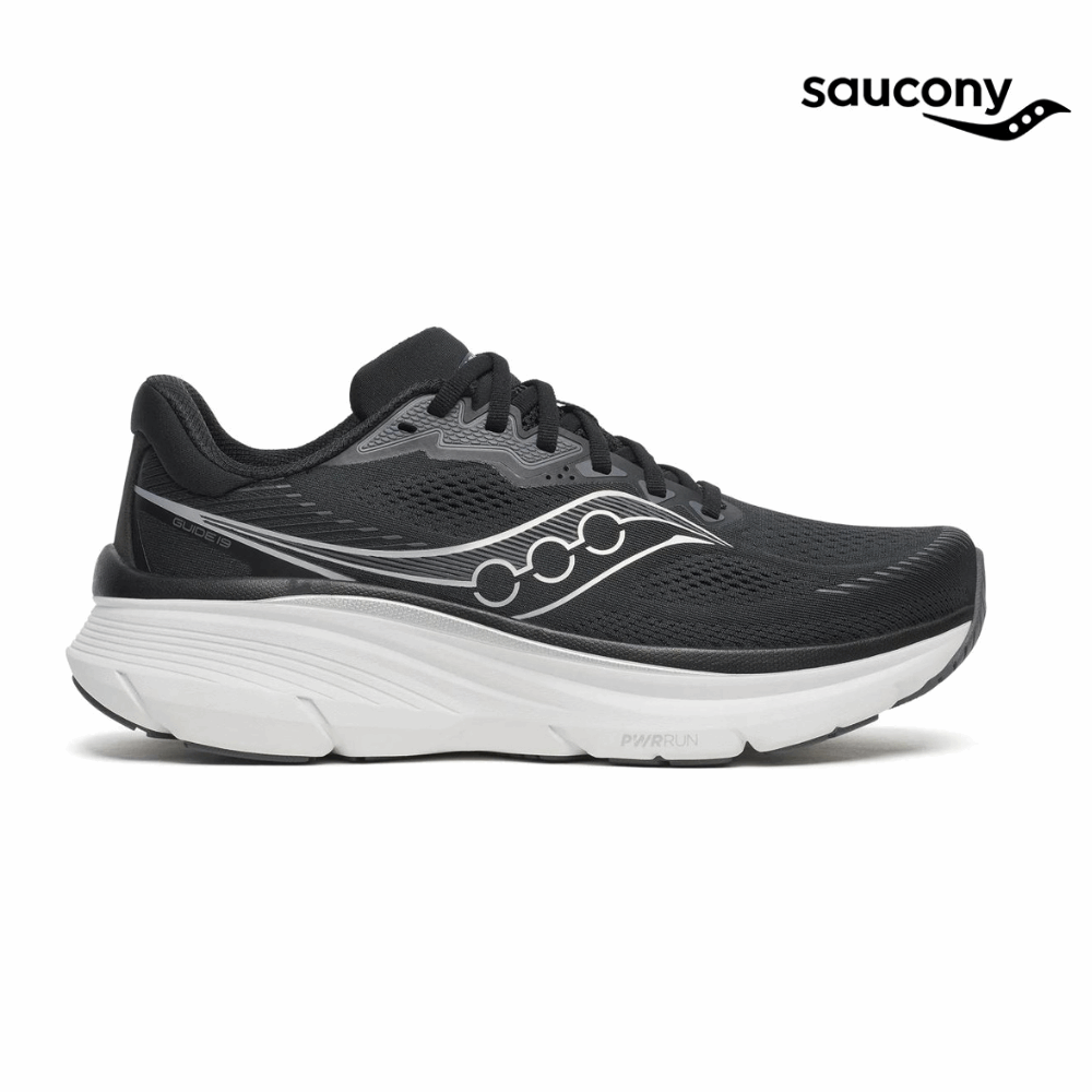 Buy Saucony Men Guide 19 Wide - Black / Silver for running in Singapore - Running Lab SG