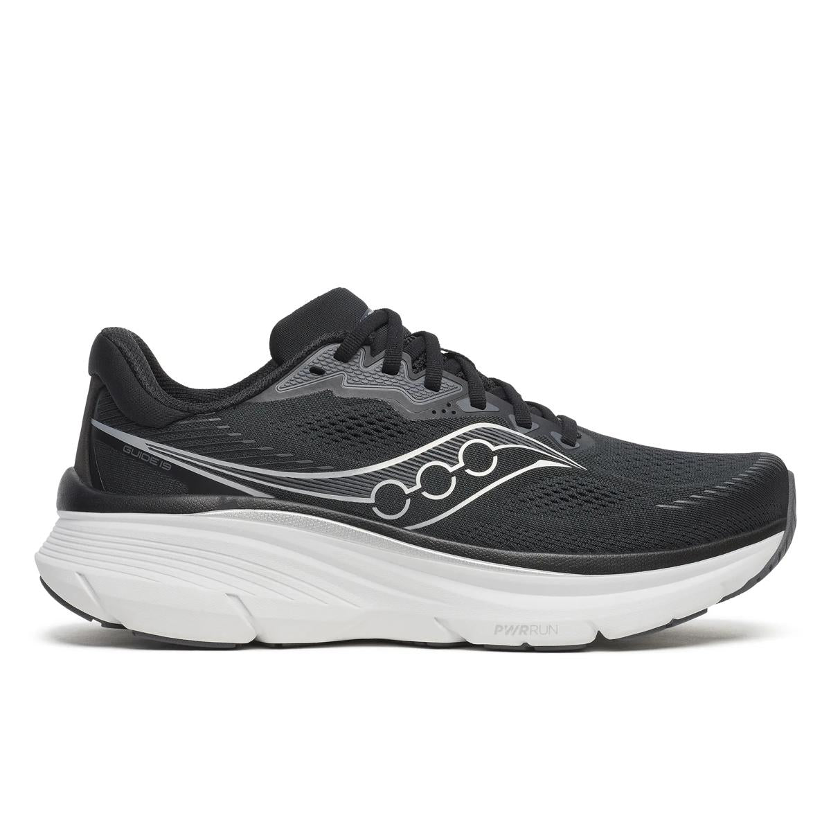 Buy Saucony Men Guide 19 Wide - Black / Silver for running in Singapore - Running Lab SG