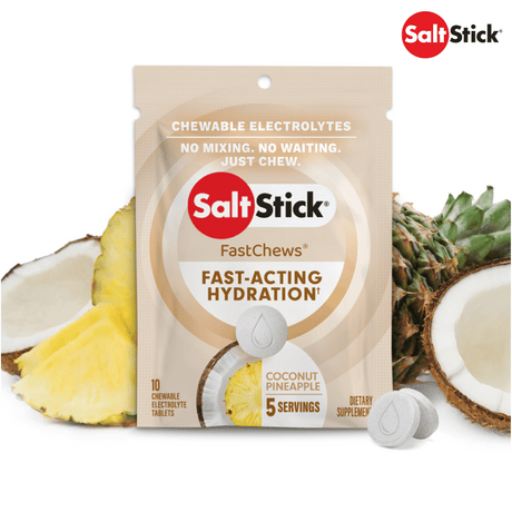 Buy (4 Packs) SaltStick FastChews Coconut Pineapple 10ct Packet - Expiry Date: Apr 2027 for running in Singapore - Running Lab SG