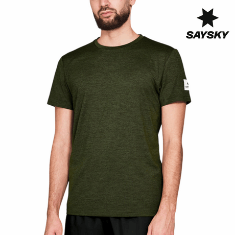 Buy SAYSKY Men Clean Pace T-Shirt - Green for running in Singapore - Running Lab SG