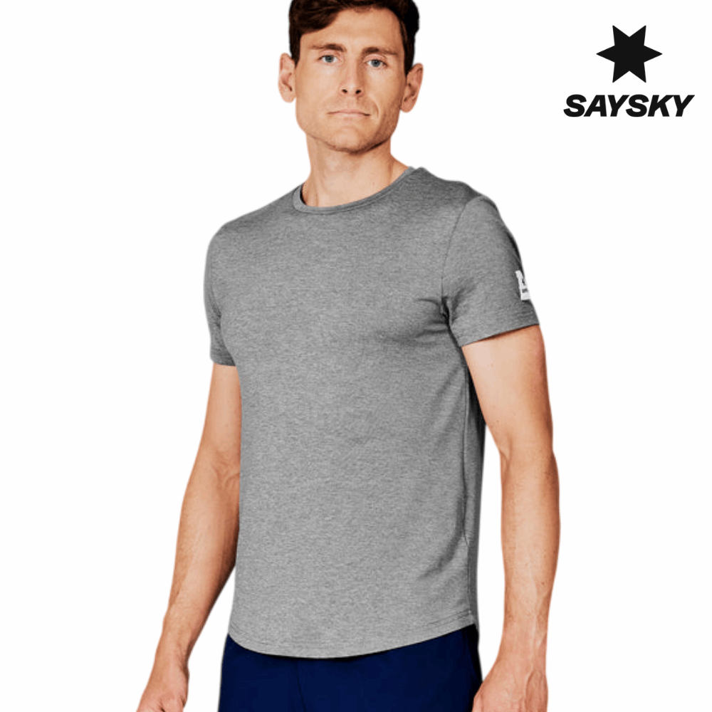 Buy SAYSKY Men Clean Pace T-Shirt - Grey for running in Singapore - Running Lab SG