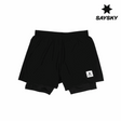 Buy SAYSKY Men Pace 2 In 1 Shorts 5'' - Black for running in Singapore - Running Lab SG
