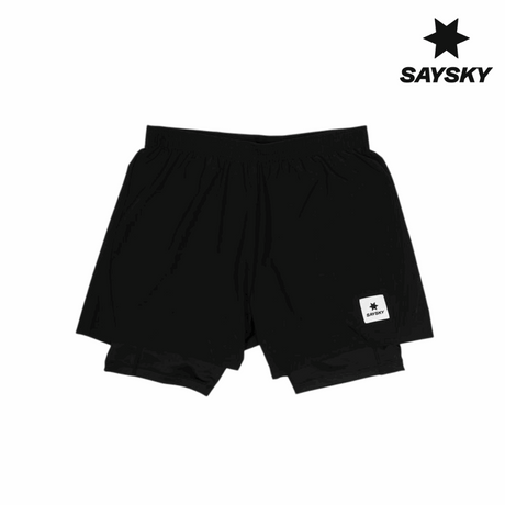 Buy SAYSKY Men Pace 2 In 1 Shorts 5'' - Black for running in Singapore - Running Lab SG