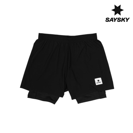 Buy SAYSKY Men Pace 2 In 1 Shorts 5'' - Black for running in Singapore - Running Lab SG