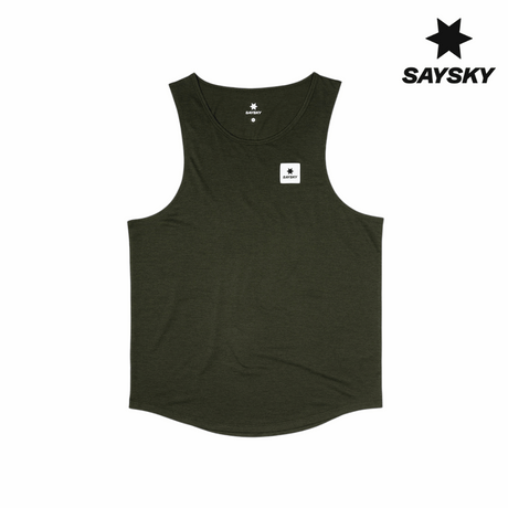 Buy SAYSKY Men Clean Combat Pro Singlet - Green for running in Singapore - Running Lab SG