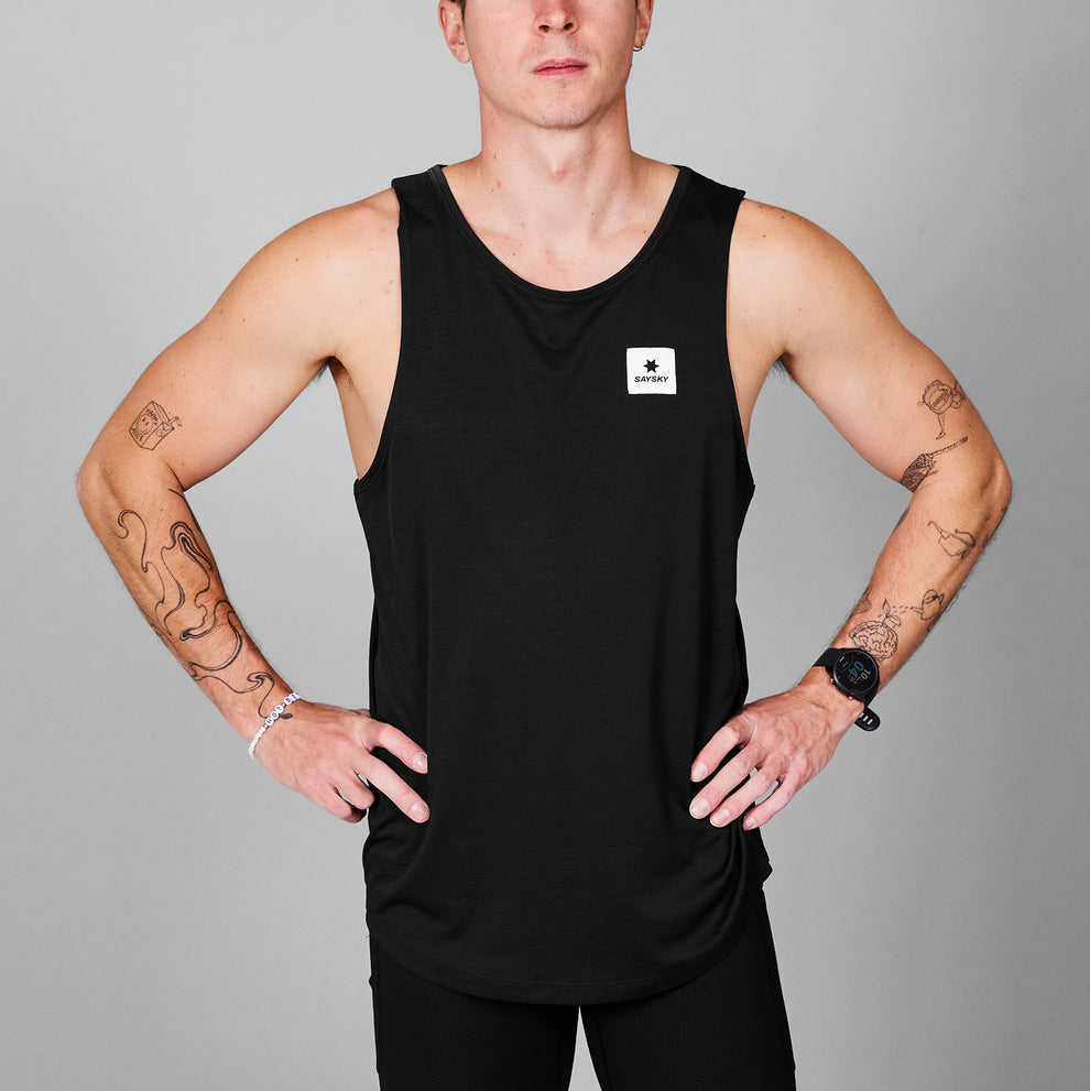 Buy SAYSKY Men Clean Combat Pro Singlet - Black for running in Singapore - Running Lab SG