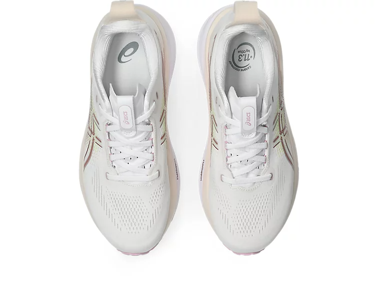 Buy ASICS Women Gel-Kayano 33 Wide - White / Hazy Lilac for running in Singapore - Running Lab SG