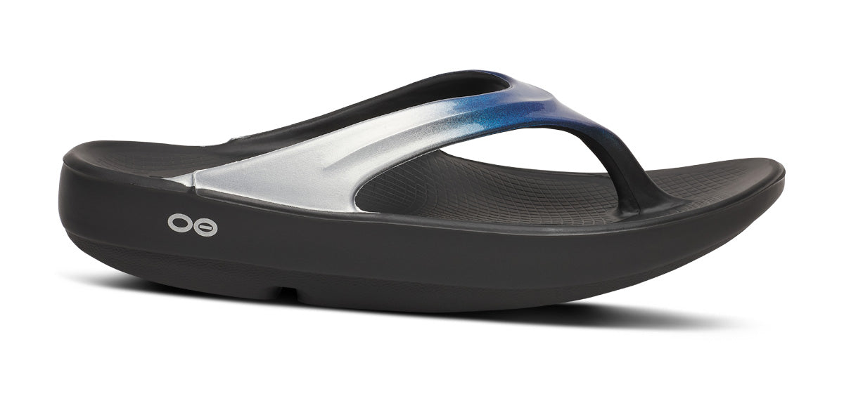Oofos OOMEGA OOLALA LUXE サイズ23/6 OOFOS Women OOlala Luxe - Shimmer Blue – Running Lab Singapore
