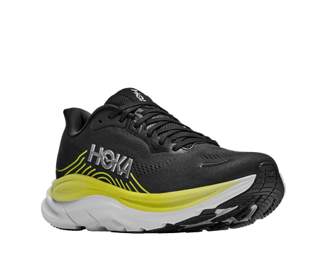 Buy HOKA Men Clifton 11 Wide - Black / Cosmic Grey for running in Singapore - Running Lab SG