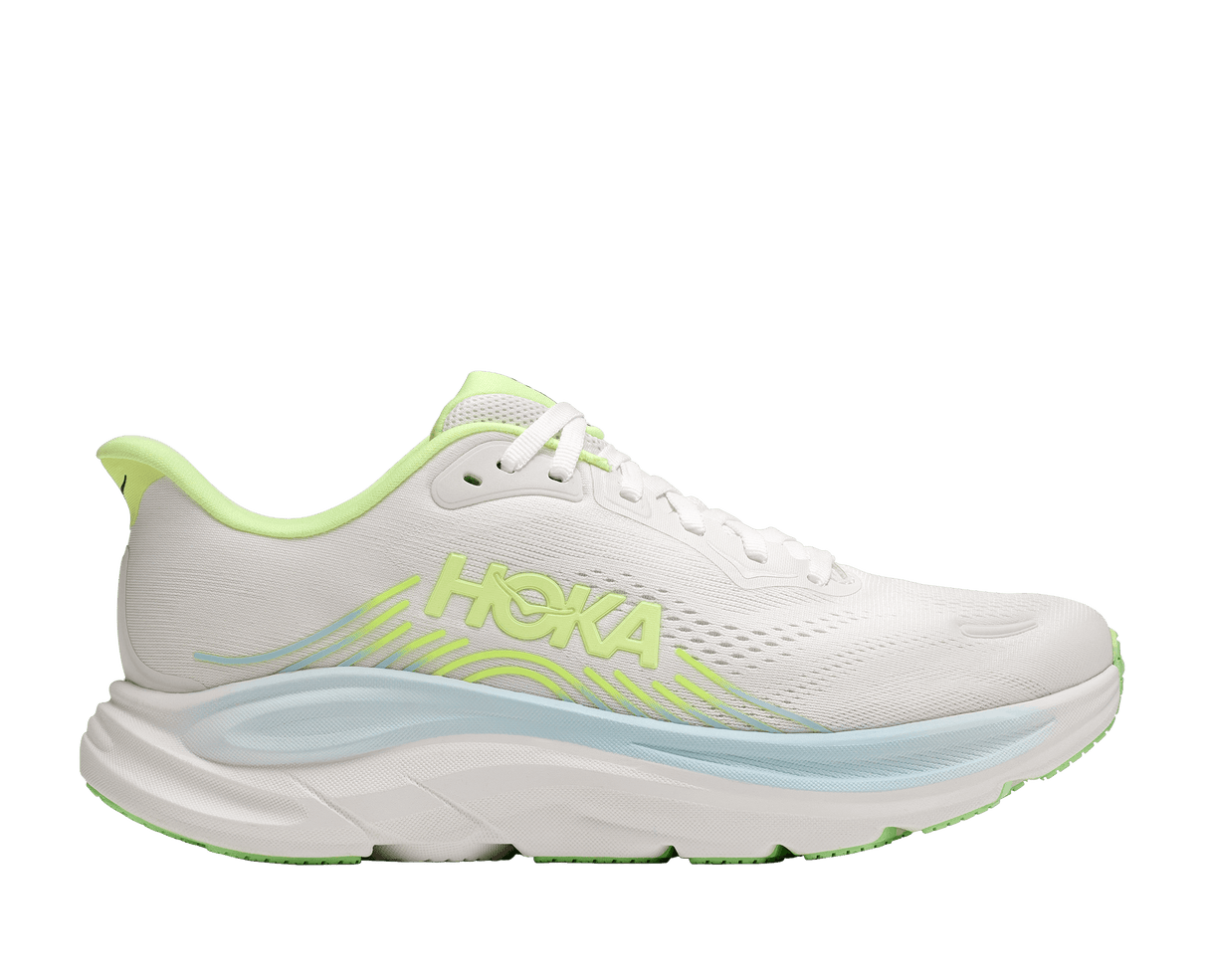 Buy HOKA Women Clifton 11 Wide - Frost / Neon Yuzu for running in Singapore - Running Lab SG