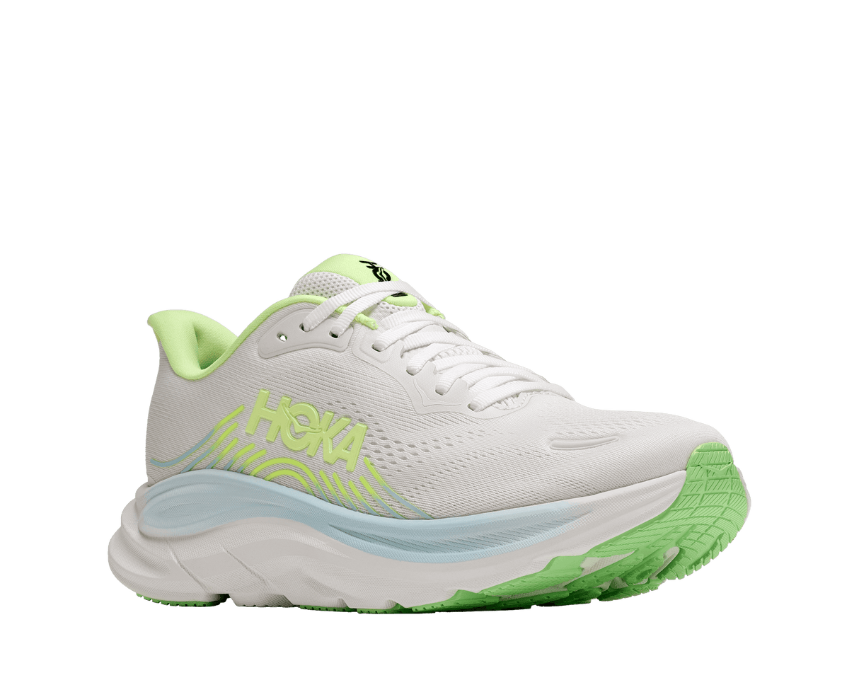 Buy HOKA Women Clifton 11 Wide - Frost / Neon Yuzu for running in Singapore - Running Lab SG