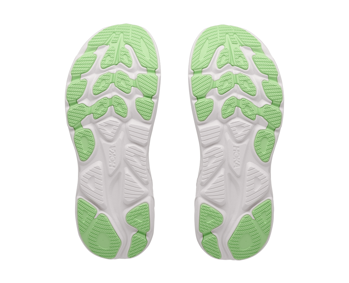 HOKA Women Clifton 11 Wide - Frost / Neon Yuzu