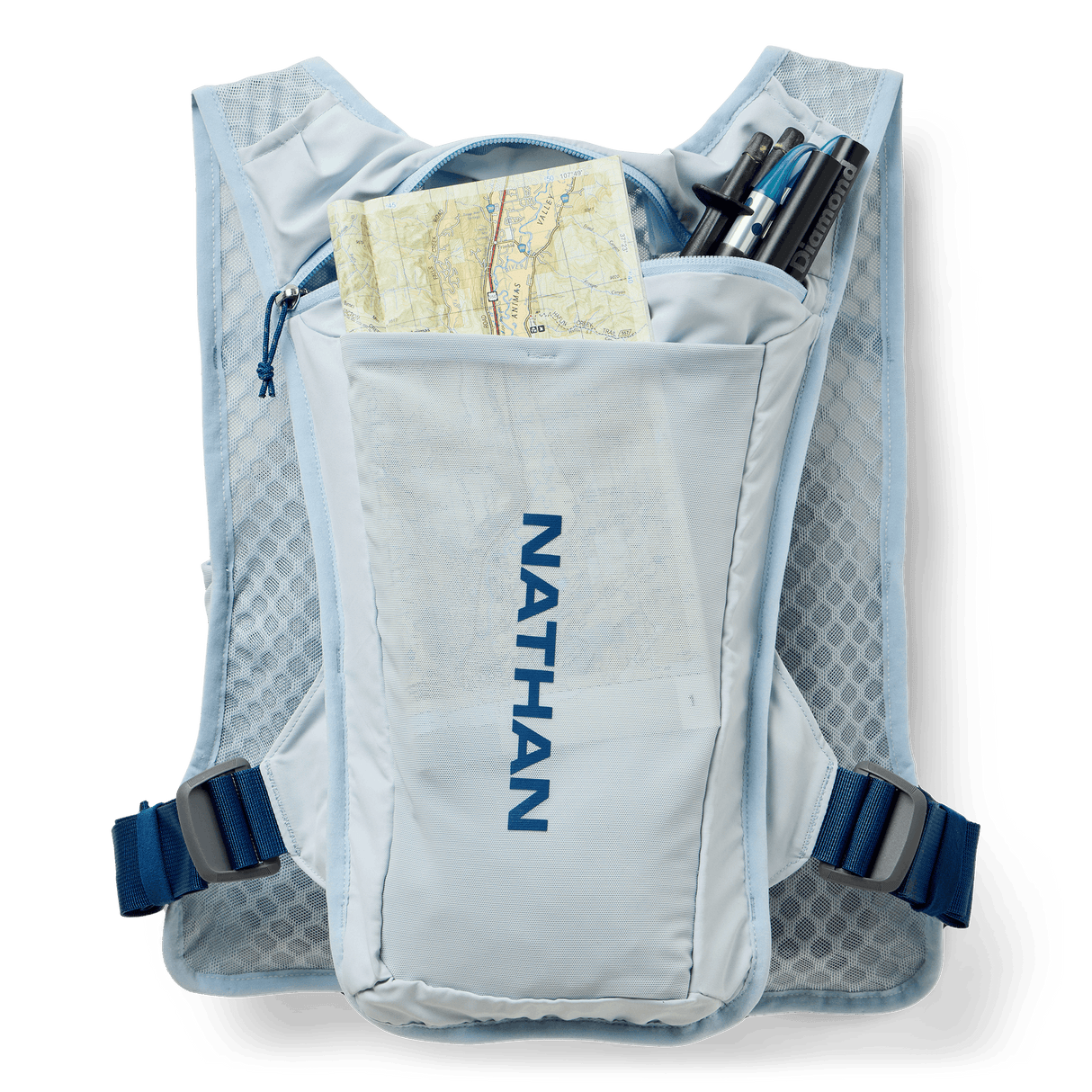 Buy Nathan Sports QuickStart 3.0 4 Liter Hydration Pack - Light Blue / Deep Blue for running in Singapore - Running Lab SG