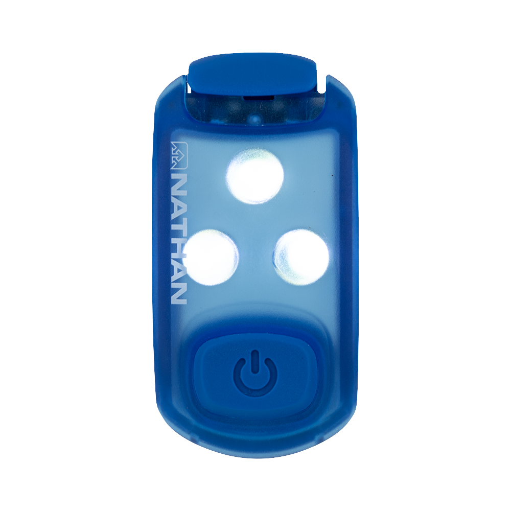 Buy Nathan Sports StrobeLight 2.0 Safety LED Light Clip - Blue Cornflower for running in Singapore - Running Lab SG