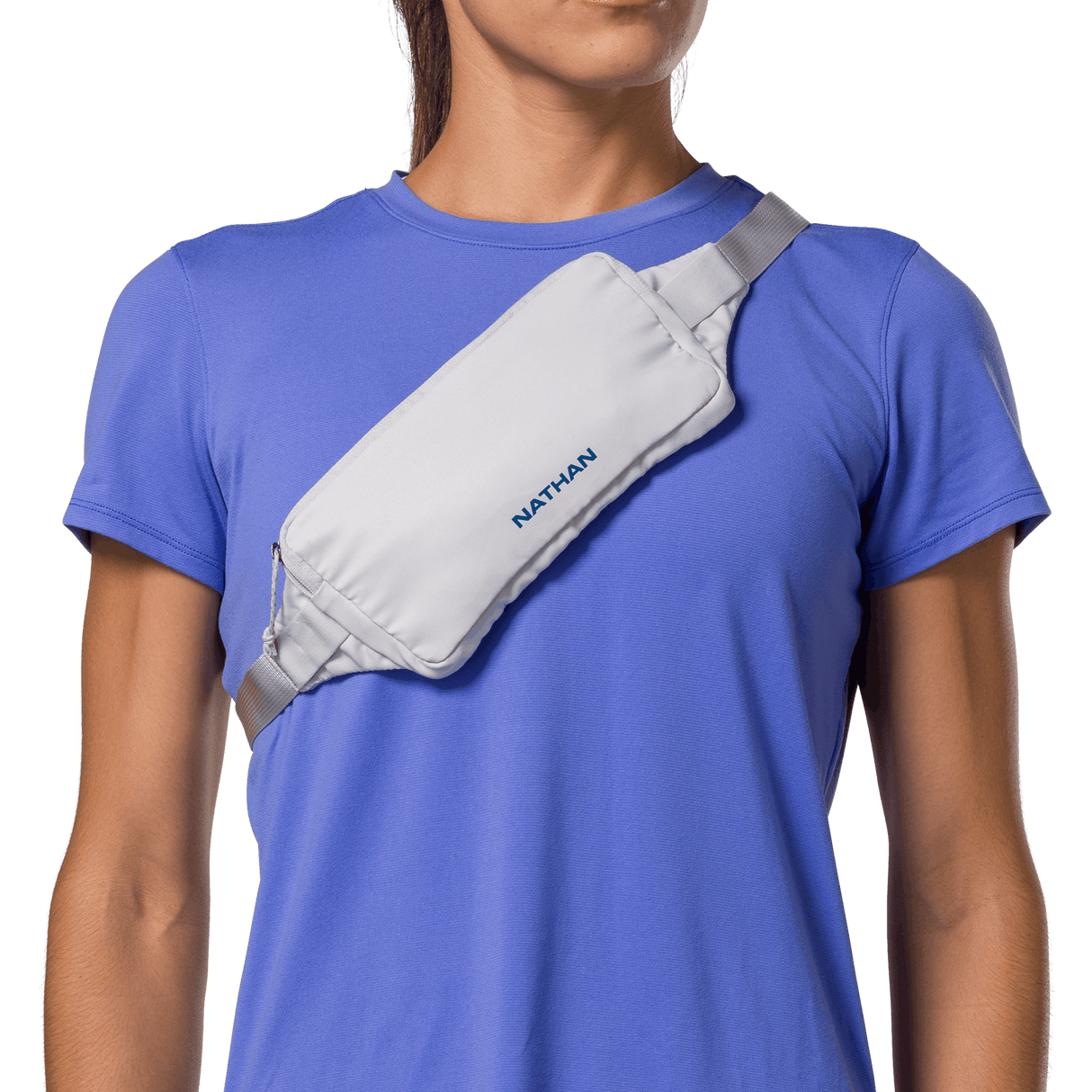 Buy Nathan Sports Marathon Waist Pack 3.0 - Vapor Grey / Sailor Blue for running in Singapore - Running Lab SG