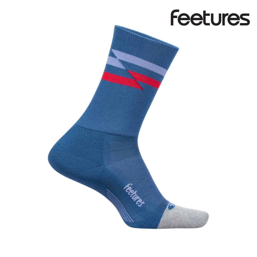 Feetures Active Elite Light Cushion Mini Crew - Blue Track