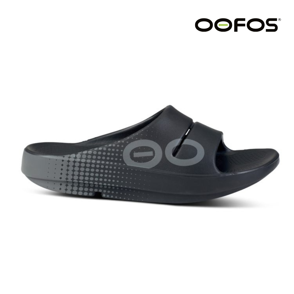 Buy OOFOS Unisex OOahh Sport - Black Matrix for running in Singapore - Running Lab SG