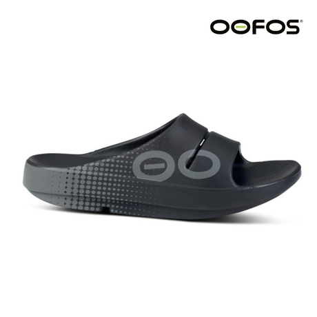 Buy OOFOS Unisex OOahh Sport - Black Matrix for running in Singapore - Running Lab SG