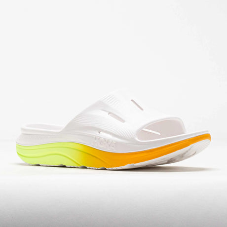 Buy HOKA Unisex Ora Recovery Slide 3 - White / Neon Yuzu for running in Singapore - Running Lab SG