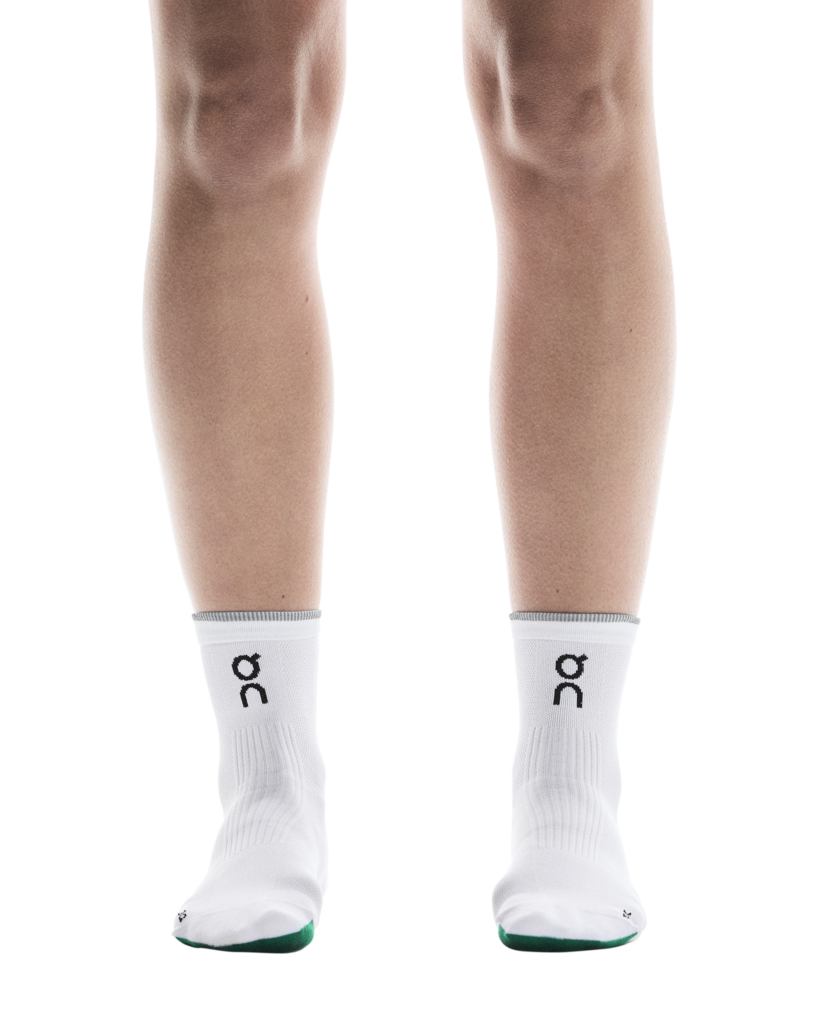 Buy On Unisex Elite Run Sock Mid - White / Ivory for running in Singapore - Running Lab SG