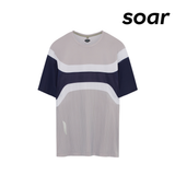 SOAR Men Hot Weather T - Grey / Navy Stripe