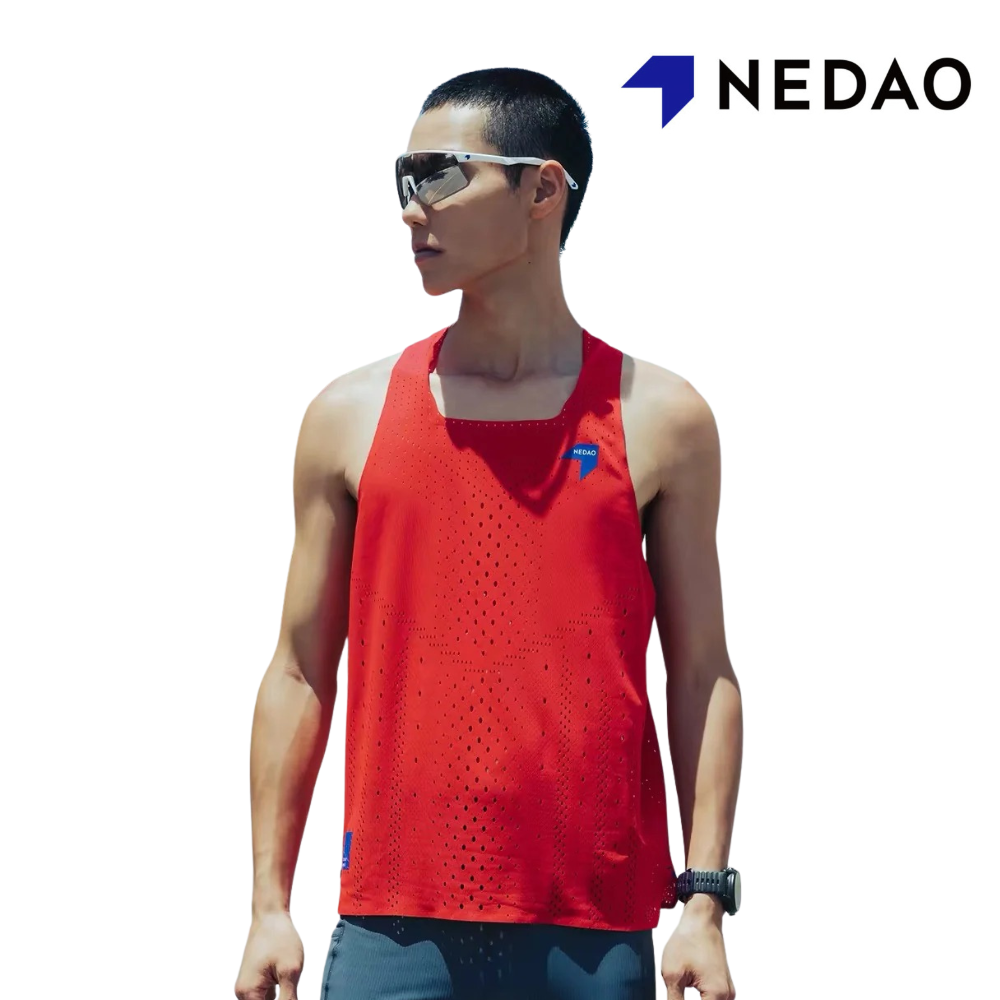 Nedao Men QiFlow Racing Singlet 5.0 - Velocity Red
