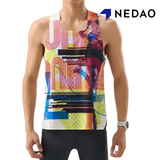 Nedao Men QiFlow Racing Singlet Vortex - Mark White