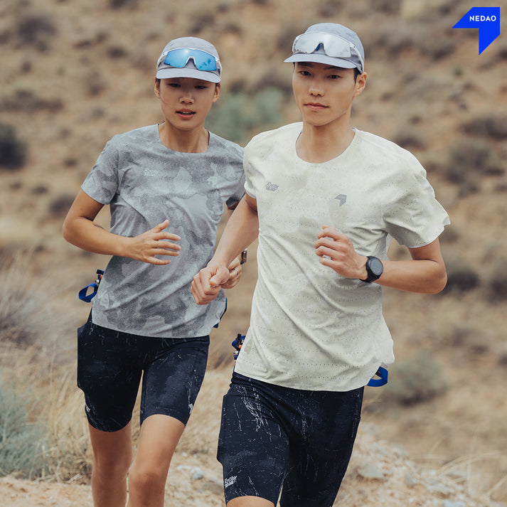 Nedao Men QiFlow Running T-Shirt Rockyroad - Cloudwhite