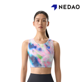 NEDAO Women Qiflow Running Crop Top - Light Stream Pink