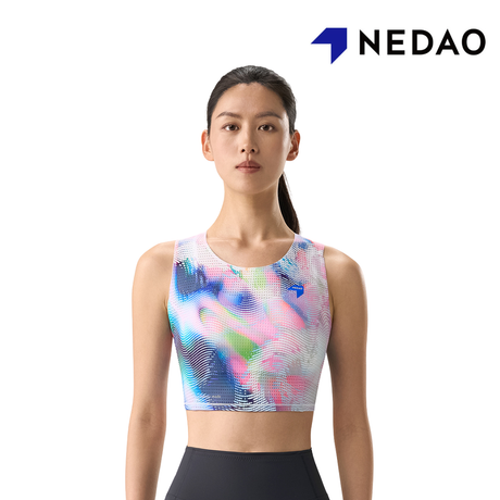 Buy NEDAO Women Qiflow Running Crop Top - Light Stream Pink for running in Singapore - Running Lab SG