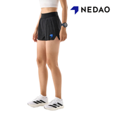 Nedao Women PowerPouch Lite Running Shorts 4" Reflective - Black