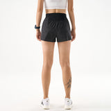 Nedao Women PowerPouch Lite Running Shorts 4" Reflective - Black