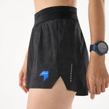 Nedao Women PowerPouch Lite Running Shorts 4" Reflective - Black