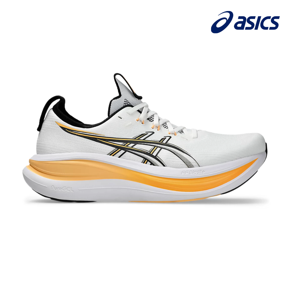 Buy ASICS Men Gel-Nimbus 28 - White / Stadium Orange for running in Singapore - Running Lab SG