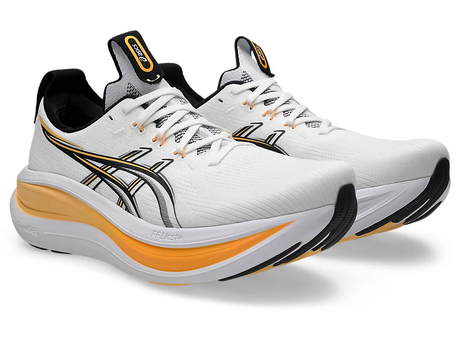 Buy ASICS Men Gel-Nimbus 28 - White / Stadium Orange for running in Singapore - Running Lab SG