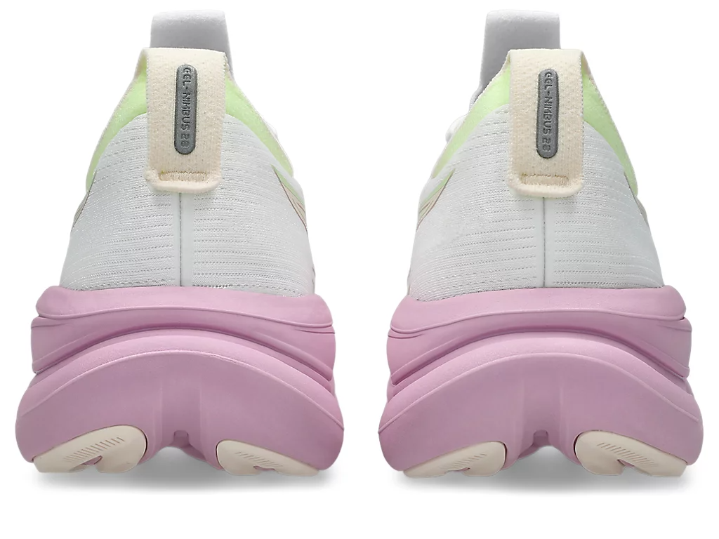 Buy ASICS Women Gel-Nimbus 28 Wide - White / Hazy Lilac for running in Singapore - Running Lab SG