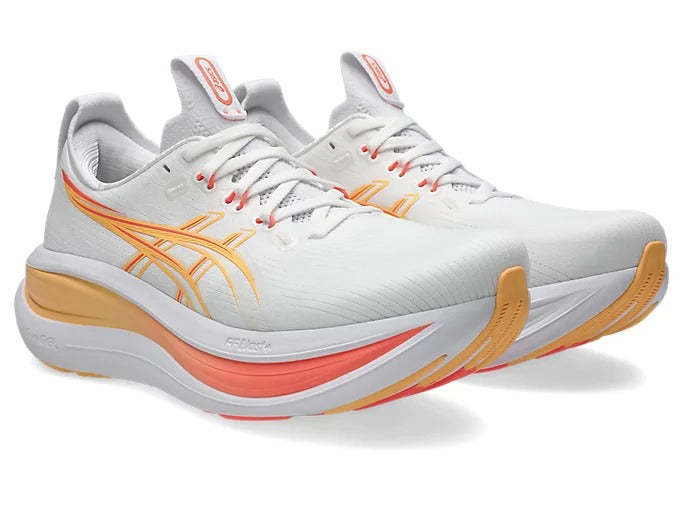 Buy ASICS Women Gel-Nimbus 28 - White / Sun Coral for running in Singapore - Running Lab SG