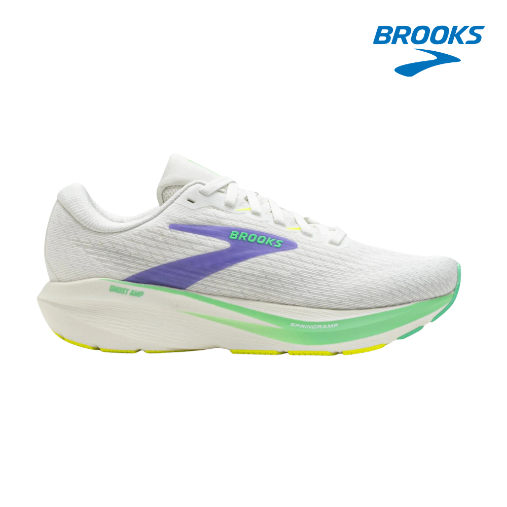 Buy Brooks Women Ghost Amp Wide - Grey / Grey / Paradise Green for running in Singapore - Running Lab SG