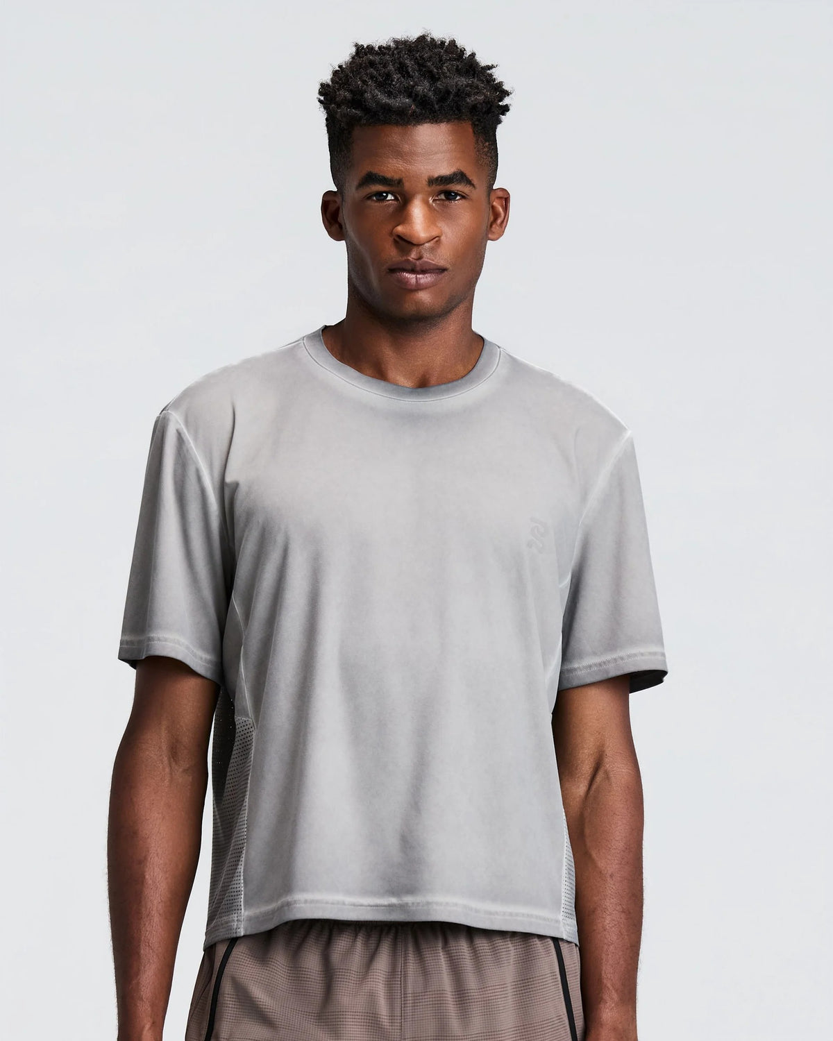 Buy Bandit Men Friosoft Perforated Box Tee - Concrete Taupe for running in Singapore - Running Lab SG