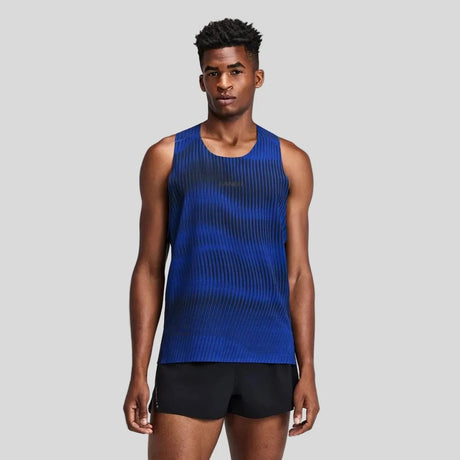 Buy Bandit Men Coolgrid Training Singlet With Flopack - Bauhaus Blue for running in Singapore - Running Lab SG