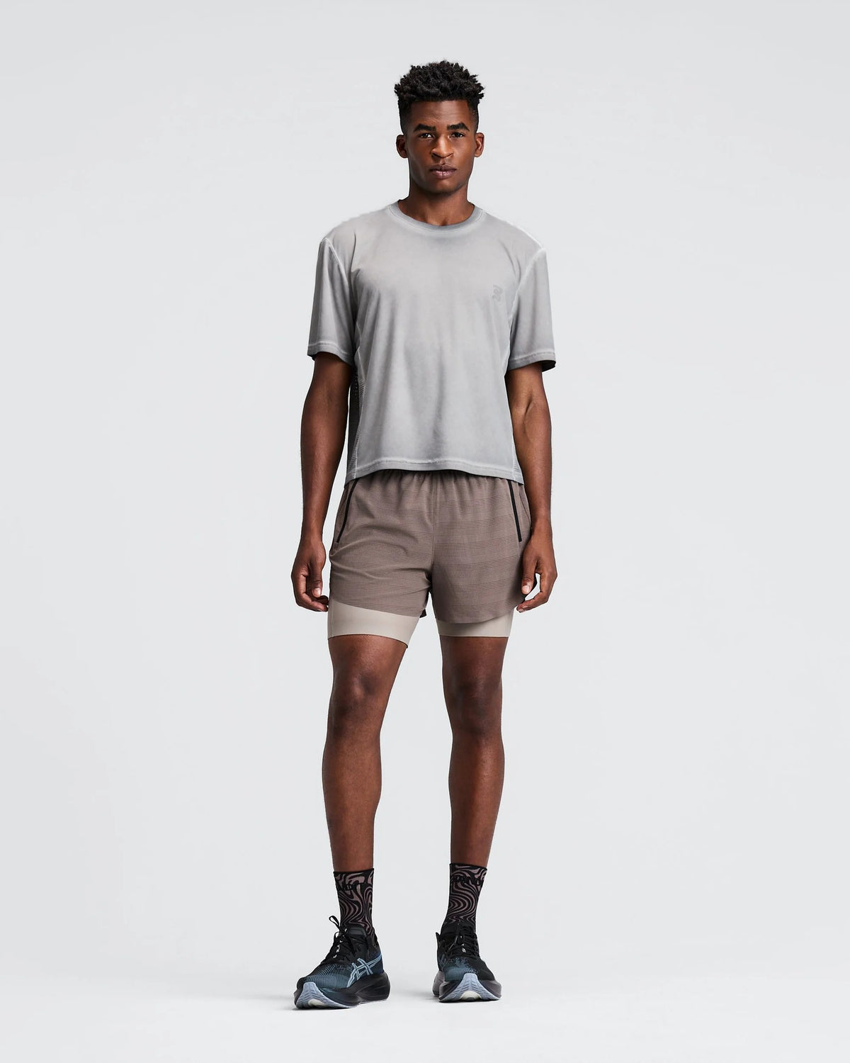Buy Bandit Men Friosoft Perforated Box Tee - Concrete Taupe for running in Singapore - Running Lab SG
