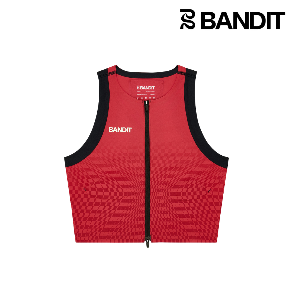 Buy Bandit Women Adapto 2-Way Zip Race Crop - Oxide Red for running in Singapore - Running Lab SG