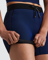 Buy Bandit Women Striped Cadence 5" Compression Shorts - Black / Bauhaus Blue for running in Singapore - Running Lab SG