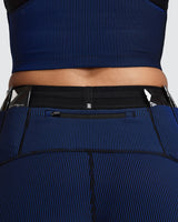Buy Bandit Women Striped Cadence 5" Compression Shorts - Black / Bauhaus Blue for running in Singapore - Running Lab SG