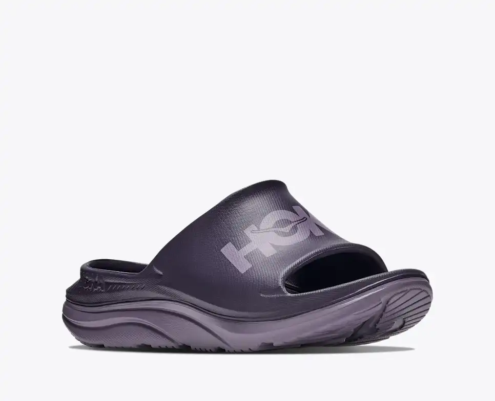Buy HOKA Unisex Ora Athletic Slide - Squid Ink / Purple Fog for running in Singapore - Running Lab SG