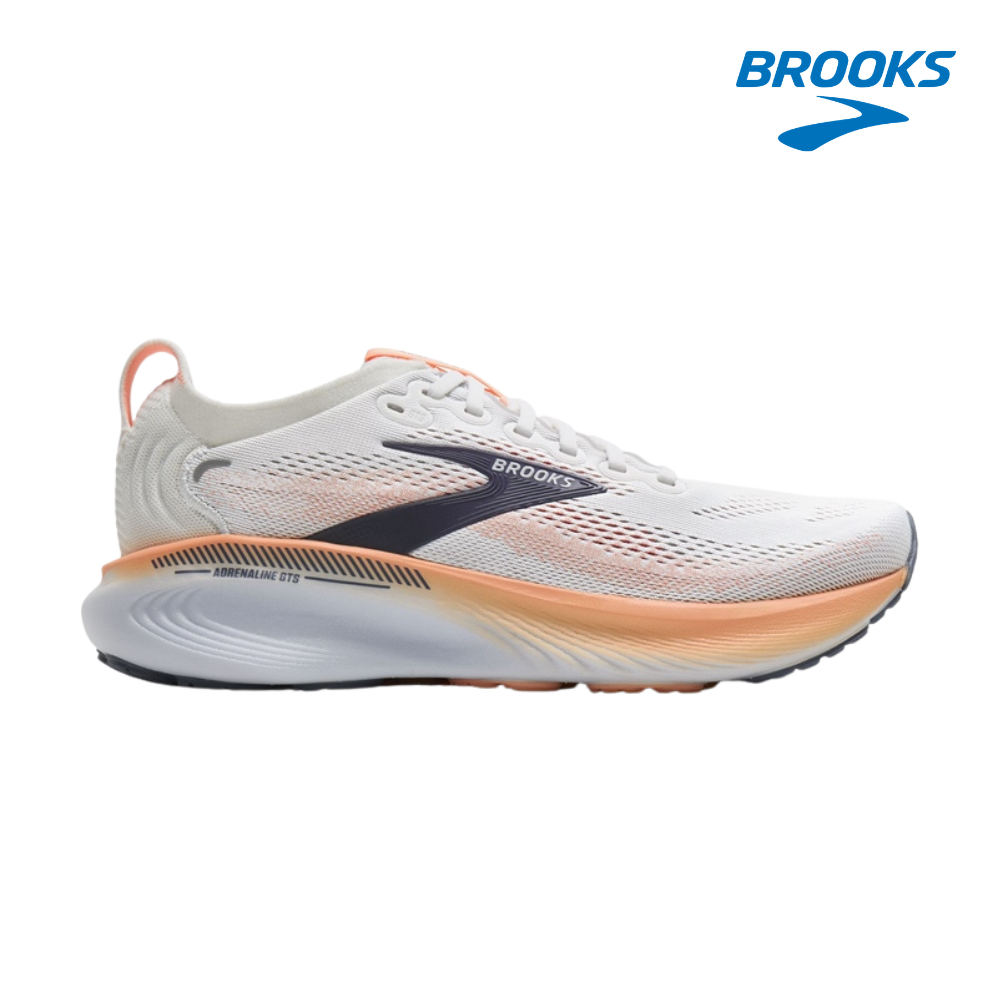 Buy Brooks Women Adrenaline GTS 25 Wide - Oyster Mushroom / Peach / Grape for running in Singapore - Running Lab SG