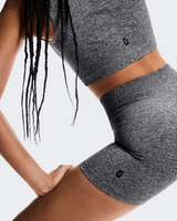Buy On Women Studio Knit Shorts - Graphite / Heather for running in Singapore - Running Lab SG