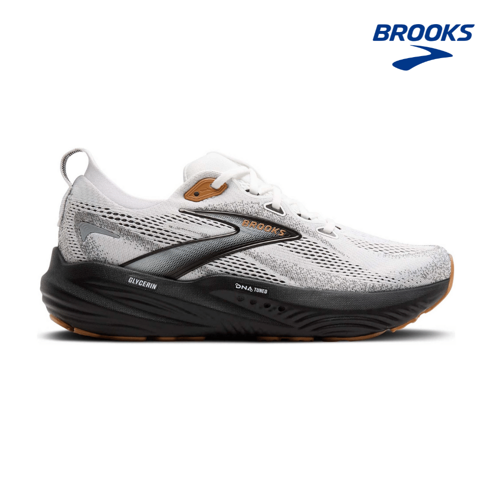 【Gurīn】 Brooks Men Glycerin 22 Wide - White / Grey / Black – Running Lab