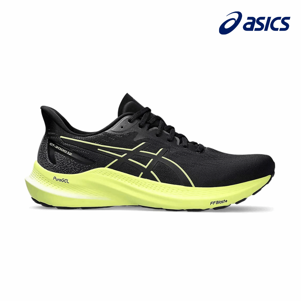 ASICS Men GT 2000 12 2E Black Glow Yellow Running Lab Singapore