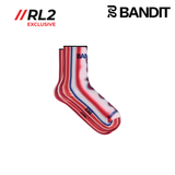 Buy Bandit Unisex Lite Run Quarter Sock (2 Pack) - Melted Stripe Gradient for running in Singapore - Running Lab SG